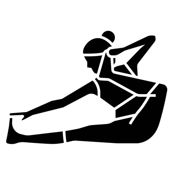 Archer Asana Icono Fitness Estilo Sólido — Archivo Imágenes Vectoriales