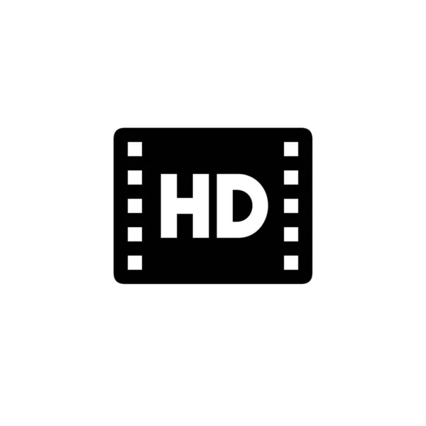 Film Tag Solid Icon Solid Stijl — Stockvector