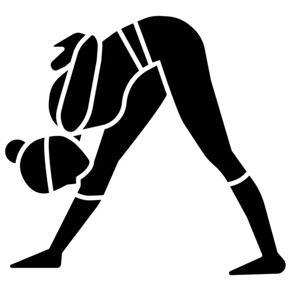 Fitness Pose Pirámide Icono Estilo Sólido — Archivo Imágenes Vectoriales