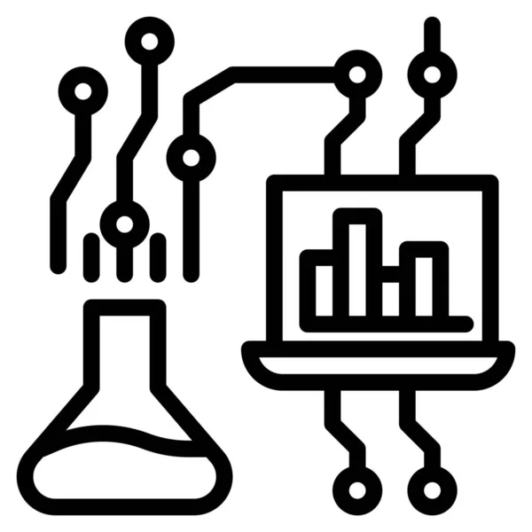 Иконка Данных Биологии Биоинформатики Категории Бизнес Управление — стоковый вектор