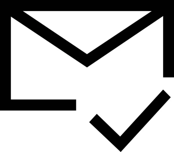 Akzeptieren Sie Das Umschlag Symbol Umriss Stil — Stockvektor