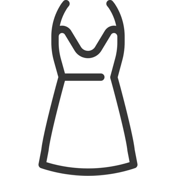 Ropa Ropa Vestido Icono Estilo Del Esquema — Vector de stock