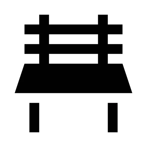 Ikon Taman Furnitur Bangku - Stok Vektor