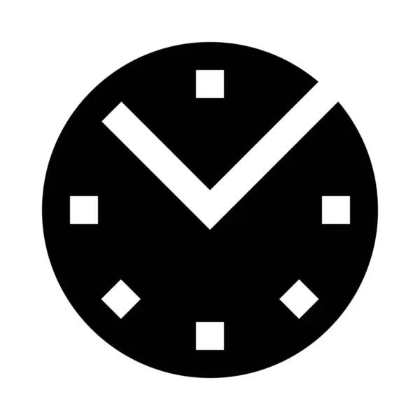 Uhr Zifferblatt Interieur Symbol — Stockvektor