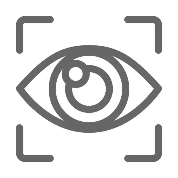 Ícone Foco Olho Biométrico — Vetor de Stock