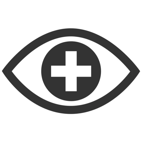 Ögonkirurgi Ögonvård Lasik Ikon Fast Stil — Stock vektor