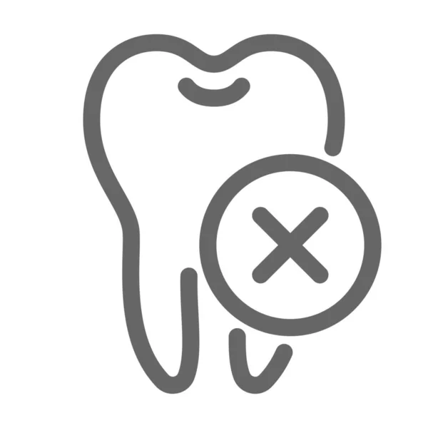 Diente Dental Fallido Icono — Vector de stock