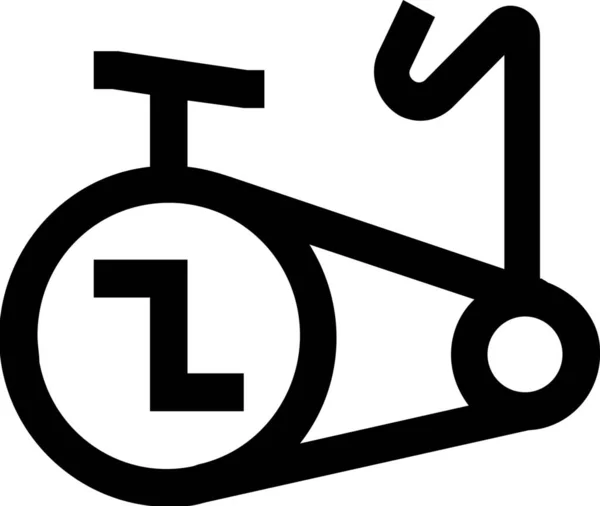Kerékpár Ciklus Gyakorlat Ikon Körvonalazott Stílusban — Stock Vector