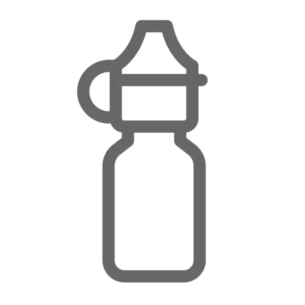 Botella Gota Icono Pesca Estilo Esquema — Vector de stock