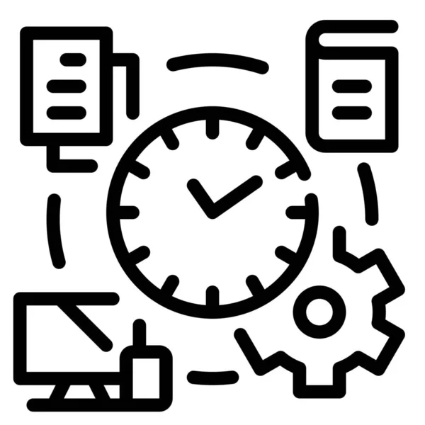 Date Ordinateur Chaque Fois Icône Dans Catégorie Éducation École Apprentissage — Image vectorielle