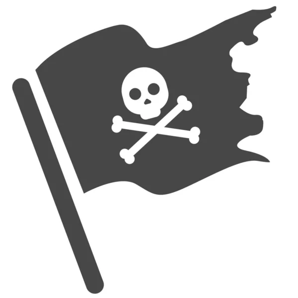 Banderas Criminales Icono Fuera Ley Estilo Sólido — Vector de stock