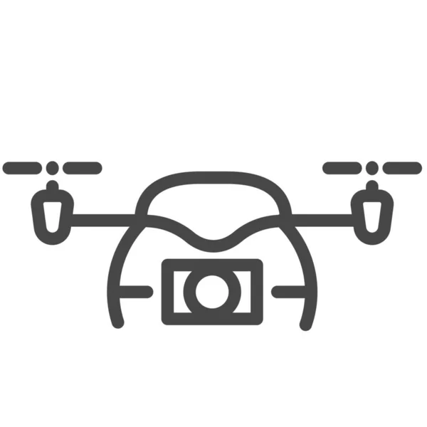 Luchtfoto Brandbestrijding Camera Drone Icoon Outline Stijl — Stockvector