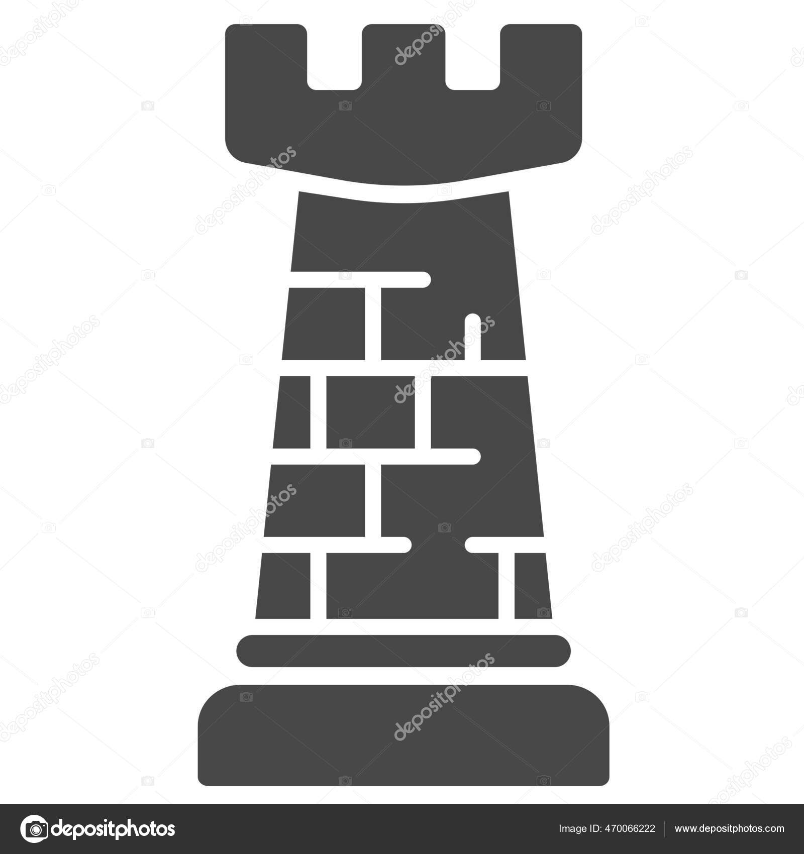 Vetor de torre de ícone de xadrez