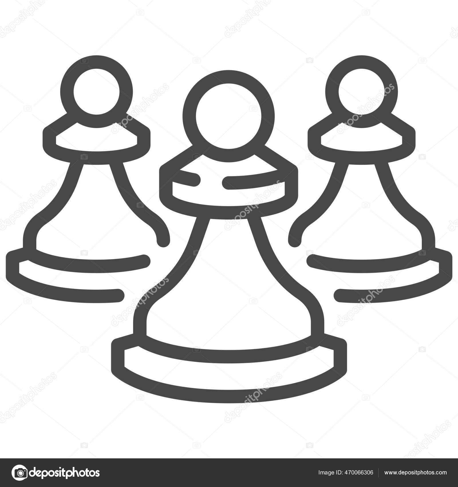 Jogo de tabuleiro de xadrez, conceito de competição, ícone de