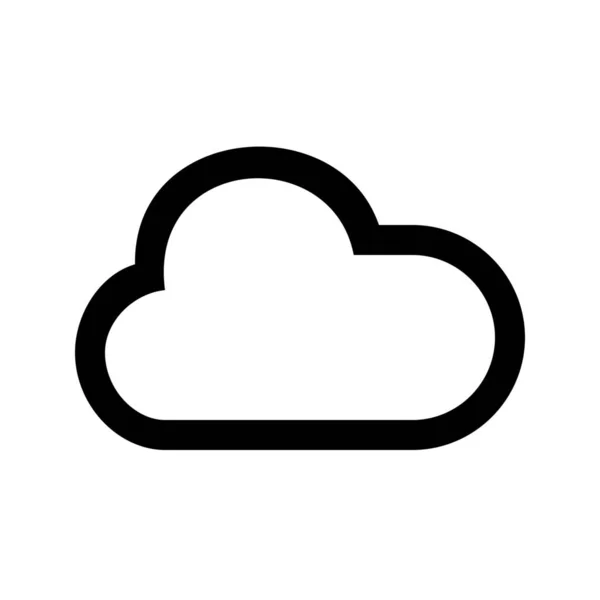 云天气多云的轮廓图标 — 图库矢量图片