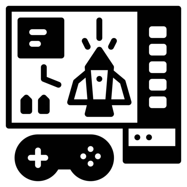 Electronics Gaming Rocket Icon — Stock Vector