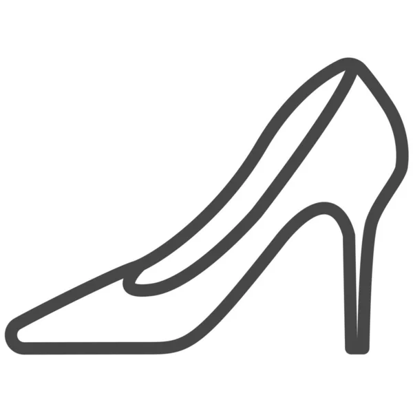 Icono Zapatos Pie Moda Estilo Esquema — Archivo Imágenes Vectoriales