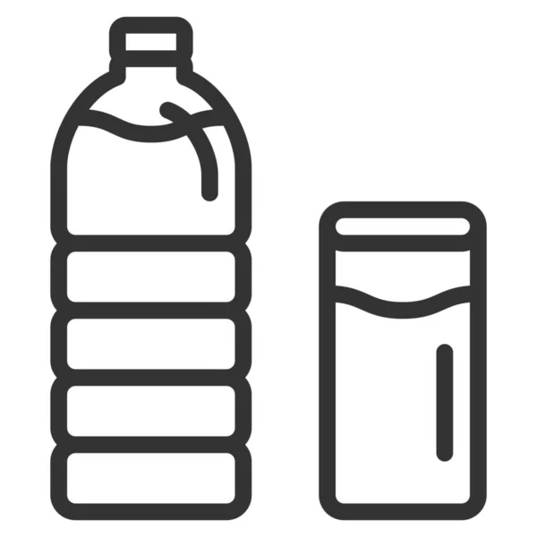 Water Drank Icoon Outline Stijl — Stockvector
