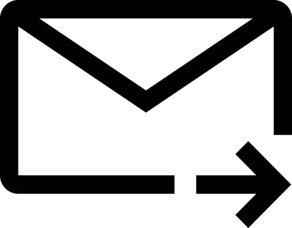 Иконка Письма Электронной Почты Стиле Outline — стоковый вектор