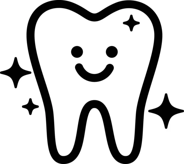 Icono Dental Limpio Estilo Sólido — Archivo Imágenes Vectoriales