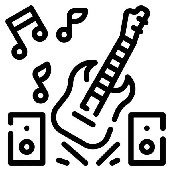 Luister Muziek Muzikaal Icoon Recreatie Hobby Categorie — Stockvector
