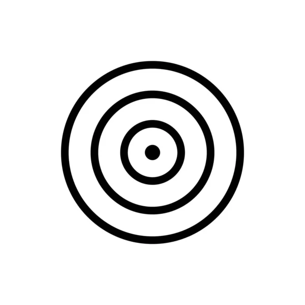 Archery Target Aim Icon Outline Style — Stock Vector