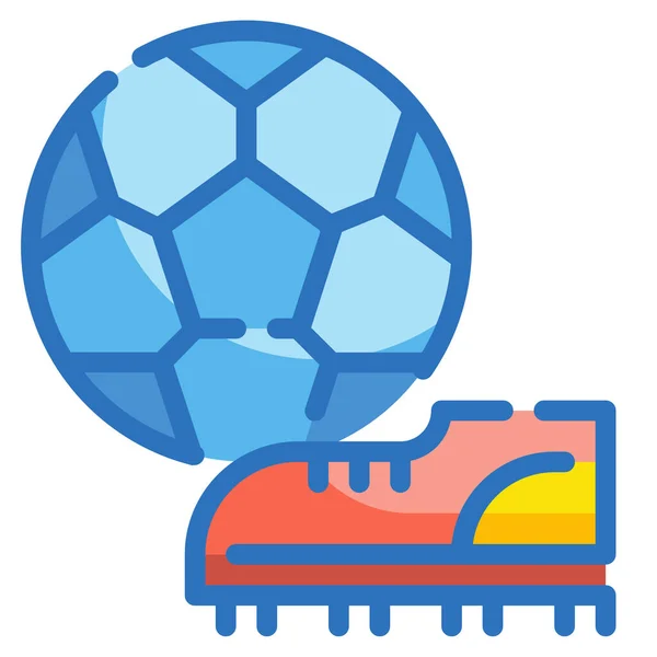 Fotboll Match Fotboll Ikon Fylld Kontur Stil — Stock vektor