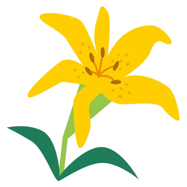 Ανθισμένο Λουλούδι Εικονίδιο Επίπεδη Στυλ — Διανυσματικό Αρχείο