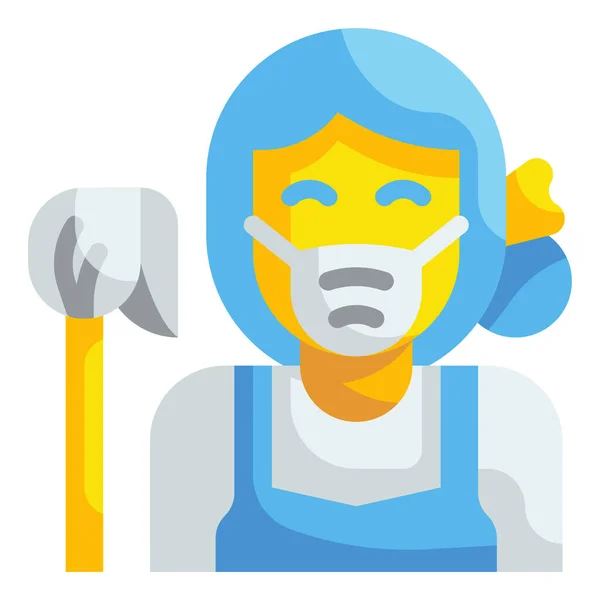 Cleaning Homemaker Housekeeper Icon Family Home Category — Stock Vector