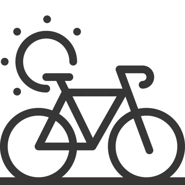 Ποδήλατο Ποδήλατο Εικονίδιο Της Πόλης Στυλ Περίγραμμα — Διανυσματικό Αρχείο