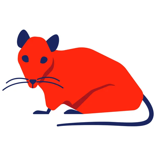 Κινέζικο Zodiac Ποντίκι Ποντίκι Εικονίδιο Επίπεδο Στυλ — Διανυσματικό Αρχείο