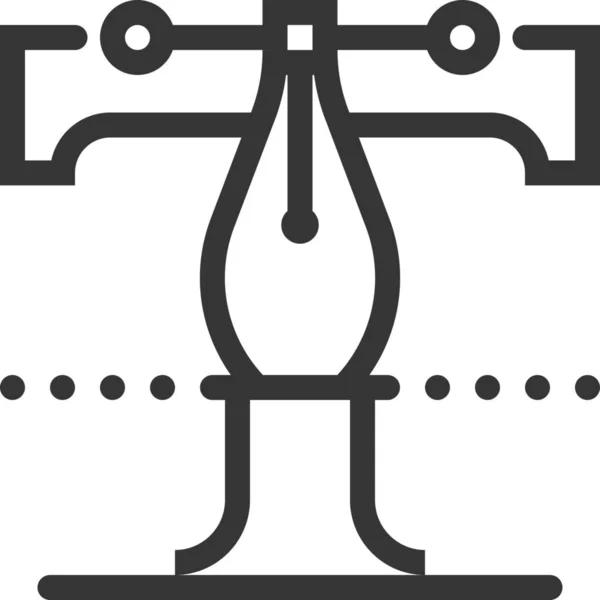 Значок Дизайну Абетки Стилі Контур — стоковий вектор