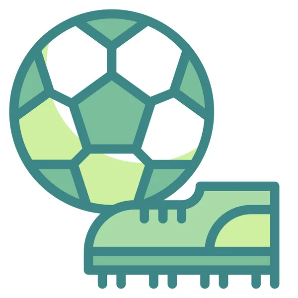 Fußballspiel Fußball Ikone Stil Ausgefüllter Umrisse — Stockvektor