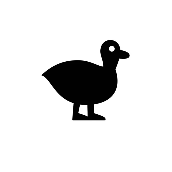 Animal Pato Naturaleza Icono Estilo Sólido — Vector de stock