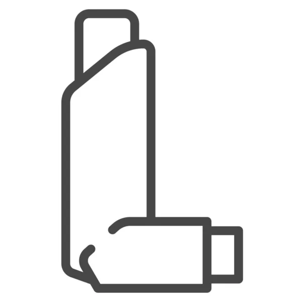 Médicament Inhalateur Icône Médecine Dans Style Outline — Image vectorielle