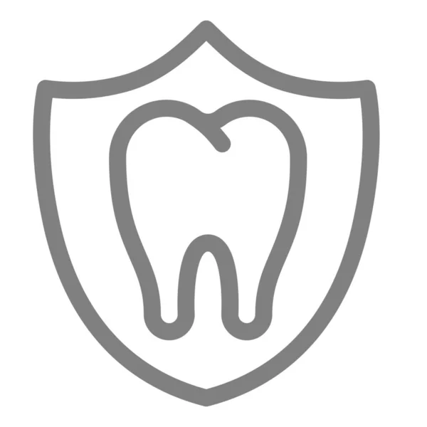 Diş Sağlığı Simgesi Dış Hat Biçiminde — Stok Vektör