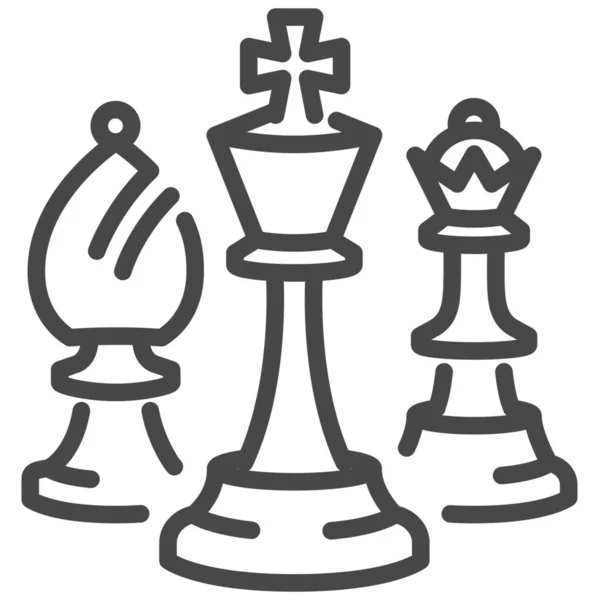 Satranç Oyunu Stratejisi Simgesi — Stok Vektör