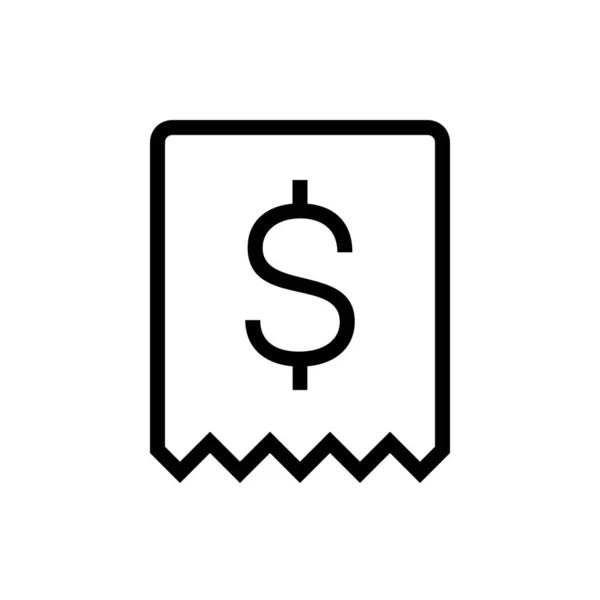Commerce Devise Dollar Icône Dans Style Contour — Image vectorielle