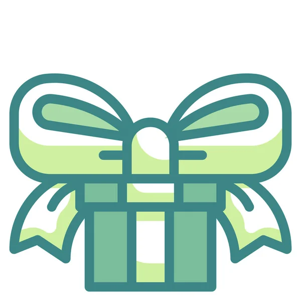 Ruban Cadeau Boîte Paquet Icône — Image vectorielle