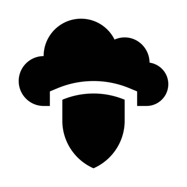 Ikona Ochrany Cloudové Sítě — Stockový vektor