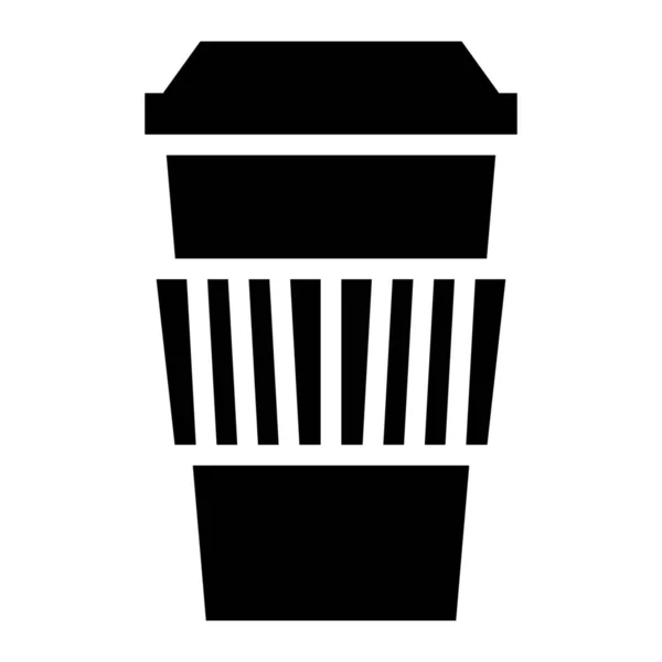 纯正风格的咖啡壶饮品图标 — 图库矢量图片