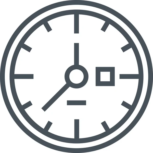 Romper Icono Las Horas Del Reloj Estilo Esquema — Vector de stock