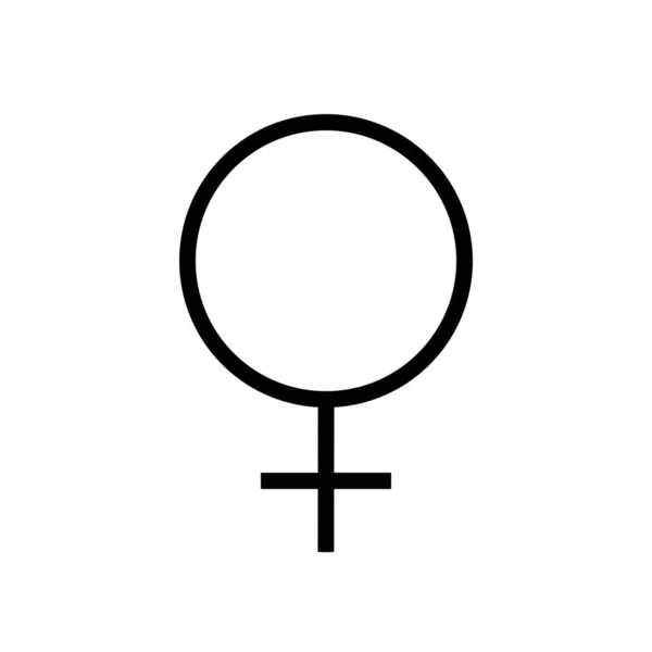 Female Gender Venus Icon Outline Style — Stock Vector