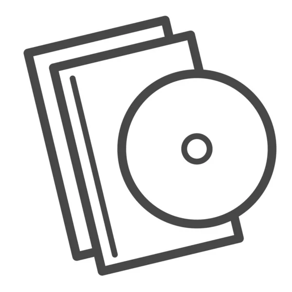 Blu Ray Disc Dvd Icon Outline Stil — Stockvektor