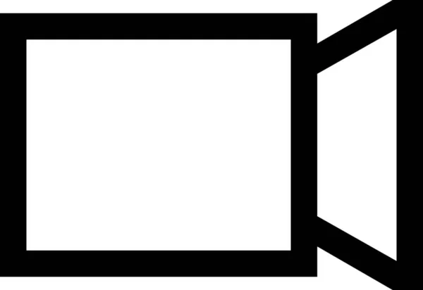 Kamerafilm Ikone Outline Stil — Stockvektor