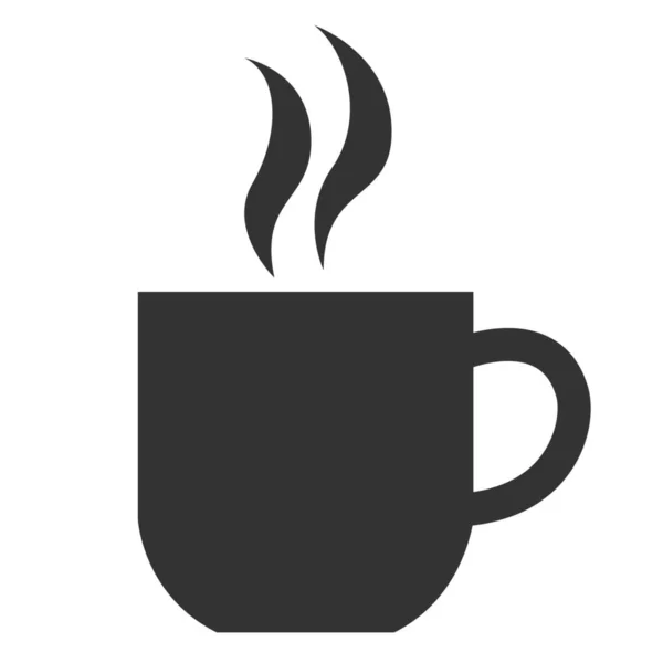 ソリッドスタイルのカフェチョコレートコーヒーアイコン — ストックベクタ