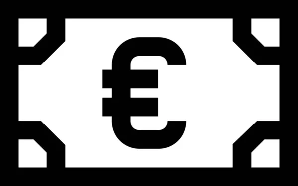 Εικονίδιο Χρήματος Ευρώ Τραπεζών Στυλ Περίληψης — Διανυσματικό Αρχείο