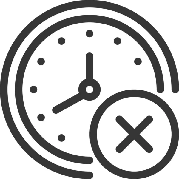 Alarma Cancelar Icono Del Reloj Categoría Signos Símbolos — Vector de stock