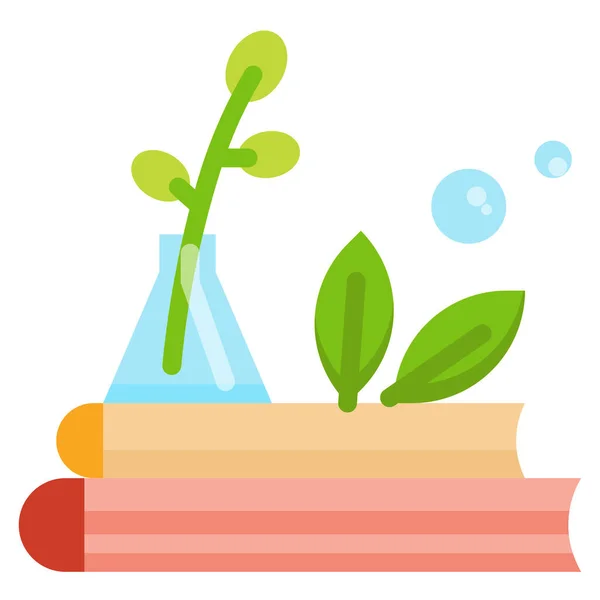Study Biology Plant Icon — Stock Vector