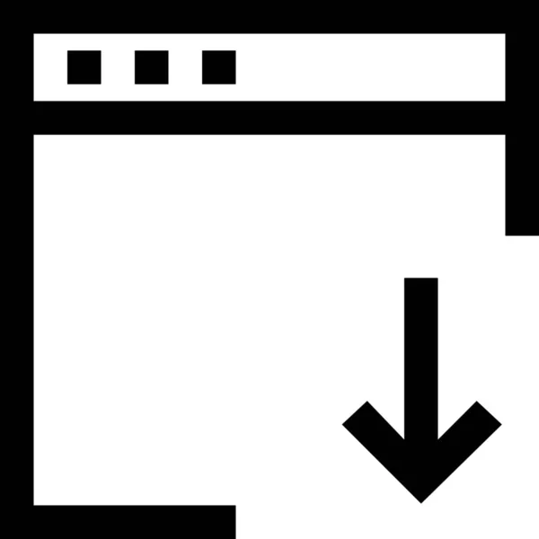 Webbläsarens Dator Minska Ikonen Skissera Stil — Stock vektor
